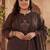 Plus Size Black Printed Straight Kurta Trousers With Dupatta Set