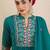 Women Ethnic Motifs Embroidered Cotton A-Line Kurta with Trousers & Dupatta