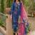 Women Floral Embroidered Panelled Thread Work Pure Silk Kurta with Trousers & With Dupatta