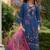 Women Floral Embroidered Panelled Thread Work Pure Silk Kurta with Trousers & With Dupatta