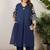 Plus Size Embroidered Pleated Thread Work Pure Cotton Kurta with Trousers