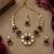 kundan wine color mehendi polish necklace set with earrings and maang tikka for bridal wedding jewelry
