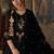 Floral Embroidered Sequinned Panelled Organza Kurta With Trousers & Dupatta