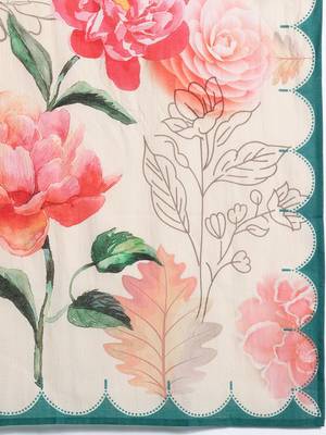 Floral Printed Kurta with Trousers & Dupatta 5