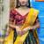 Green Embroidered Banarasi Silk Blend Semi Stitched Lehenga Choli