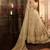Beige Embroidered Net Semi Stitched Lehenga