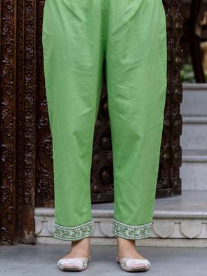 Floral Printed Pure Cotton Straight Kurta With Trouser And Dupatta 7