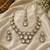 kundan white mehendi polish necklace set with earrings and maang tikka for bridal wedding jewelry