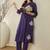 Women Ethnic Motifs Embroidered Pleated Thread Work Pure Cotton Kurta with Trousers