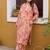 plus size multi printed straight kurta trousers set