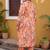 plus size multi printed straight kurta trousers set