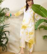 Women Floral Printed Regular Pure Cotton Kurta with Palazzos