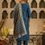 Paisley Yoke Design Sweetheart Neck Zari Straight Kurta & Trousers With Dupatta