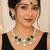 kundan green mehendi polish necklace set with earrings and maang tikka for bridal wedding jewelry