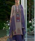Floral Printed Mirror Work Liva Kurta with Palazzos & Dupatta