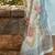 Blue Floral Embroidered Thread Work Straight Kurta With Trousers & Dupatta