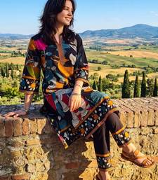 Women Ethnic Motifs Printed Regular Pure Cotton Kurta with Trousers