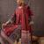 Women Printed Regular Thread Work Pure Cotton Kurta with Trousers & With Dupatta