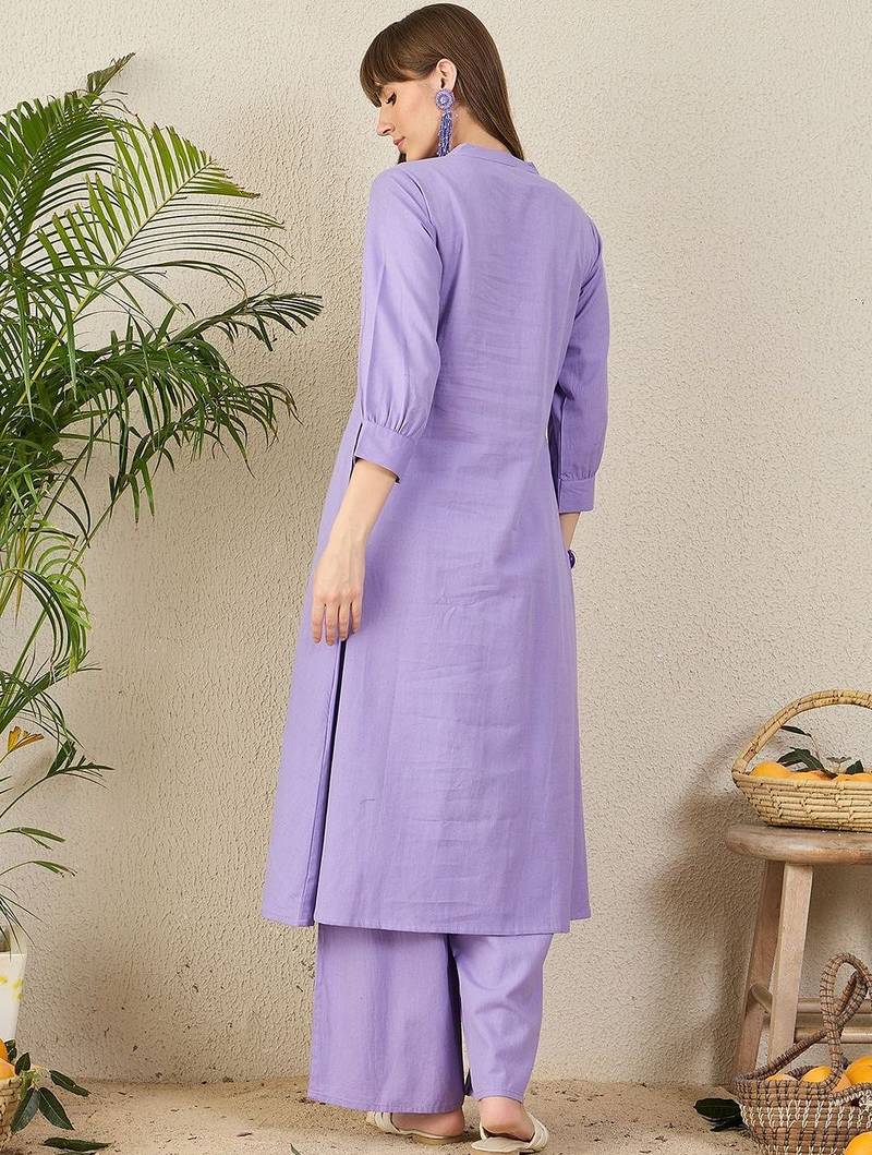 Women Floral Embroidered A-Line Kurta with Palazzos