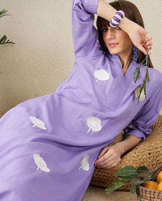 Women Floral Embroidered A-Line Kurta with Palazzos 7