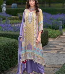 Women Floral Printed Regular Mirror Work Liva Kurta with Palazzos & With Dupatta