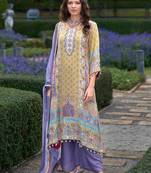 Women Floral Printed Regular Mirror Work Liva Kurta with Palazzos & With Dupatta