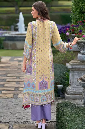 Women Floral Printed Regular Mirror Work Liva Kurta with Palazzos & With Dupatta