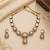 kundan baby pink mehendi polish necklace set with earrings and maang tikka for bridal wedding jewelry