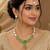 kundan mint green mehendi polish necklace set with earrings and maang tikka for bridal wedding jewelry
