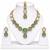 kundan mint green mehendi polish necklace set with earrings and maang tikka for bridal wedding jewelry