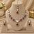 kundan wine color mehendi polish necklace set with earrings and maang tikka for bridal wedding jewelry