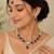 kundan wine color mehendi polish necklace set with earrings and maang tikka for bridal wedding jewelry