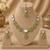 kundan mint green mehendi polish necklace set with earrings and maang tikka for bridal wedding jewelry
