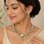 kundan mint green mehendi polish necklace set with earrings and maang tikka for bridal wedding jewelry
