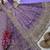 light lavender color sequin embroidery silk blend gown set