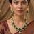 kundan green mehendi polish necklace set with earrings and maang tikka for bridal wedding jewelry