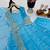 sky blue color sequin embroidery silk blend gown set