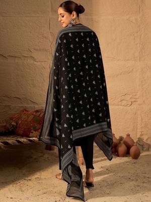 Women Ethnic Motifs Printed Regular Thread Work Pure Cotton Kurta with Trousers & With Dupatta 5
