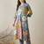 Women Grey Floral Printed Regular Pure Cotton Straight Kurta with Trousers
