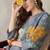 Women Grey Floral Printed Regular Pure Cotton Straight Kurta with Trousers
