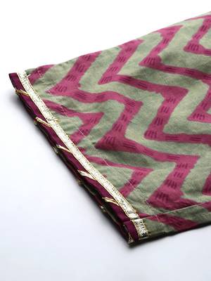 Floral Printed Pleated Pure Cotton Kurta with Trousers & With Dupatta 9