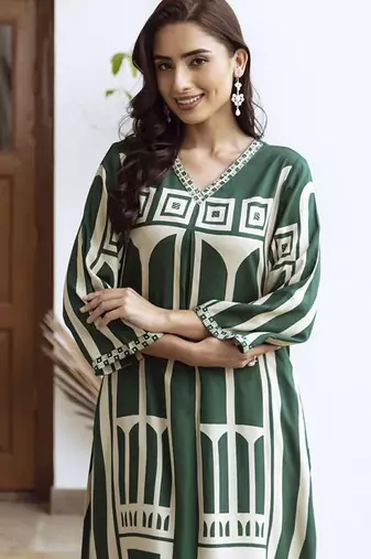 Women Printed Regula Geometric A-Line Kurta with Palazzos