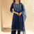 Women Floral Embroidered Regular Thread Work Kurta with Trousers & Dupatta