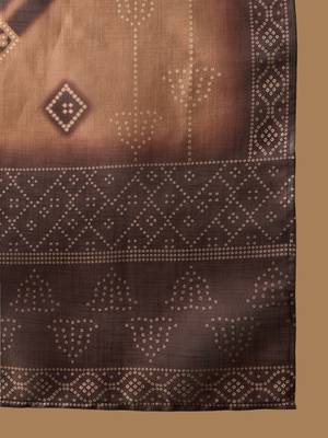 Women Bandhani Embroidered Regular Sequinned Kurta with Trousers & Dupatta 5