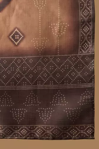 Women Bandhani Embroidered Regular Sequinned Kurta with Trousers & Dupatta