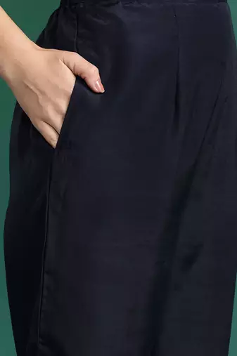 Ethnic Motifs Embroidered Regular Sequinned Kurta with Trousers & Dupatta