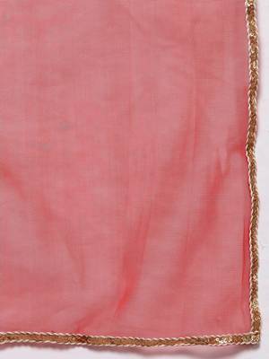 Women Maroon Floral Printed Sequinned Kurta with Palazzos & Dupatta 4