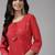Women Red Ethnic Motifs Embroidered Sequinned Kurta with Trousers & With Dupatta