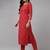 Women Red Ethnic Motifs Embroidered Sequinned Kurta with Trousers & With Dupatta