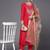 women fuchsia pink ethnic motifs yoke design kurta with trousers & dupatta